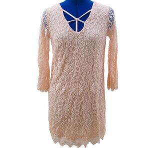 Altar'd State Lacy Pink Dress Size Small
